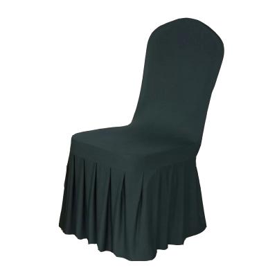 China Wholesale Stretchable Spandex Banquet Hotel Chair Cover Ruffled Skirt, Chair Covers For Wedding Events for sale