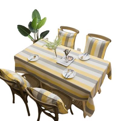 China Stripe waterproof tablecloth for wedding party dining tablecloth cheap table cover for out door picnic for sale