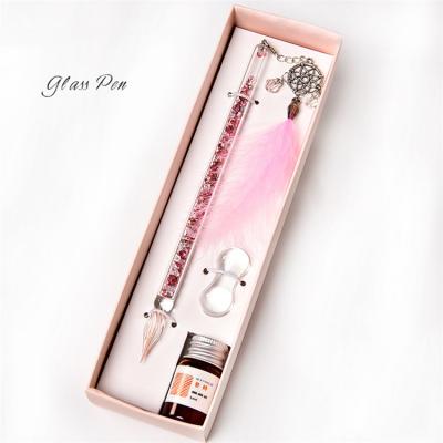 China Creative Black Tip Pen School Office Stationery Student Refill Pen Glitter Sequin Crystal Pen 0.5mm Vintage Writing Tool Gel Pen Working for sale