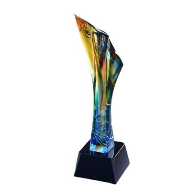 China New Europe colorful chandelier trophy for sale the annual award for society for sale