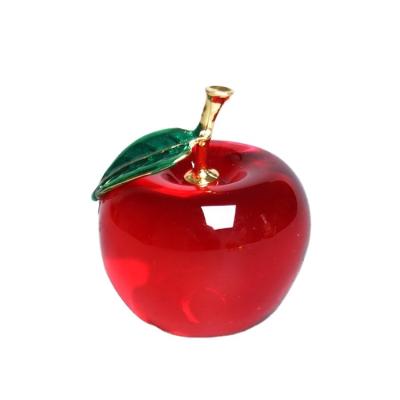 China Europe Crystal Apple Creative Gifts Holiday Decoration Open Christmas Ornaments Car Home Decoration for sale