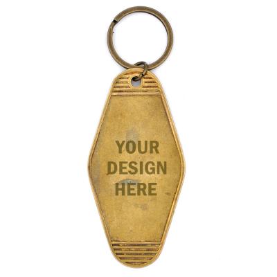 China 5,000 styles in our factory for you choose. personalized custom antique vintage brass motel hotel key tag promotion gift for sale