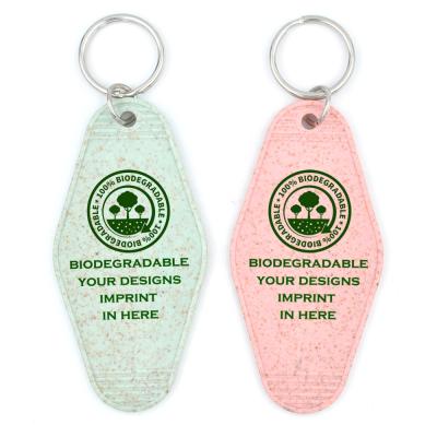 China Biodegradable Recycled Plastic Keychain Keychain Footprint Motel Acrylic Keytag Promotion Gift for sale