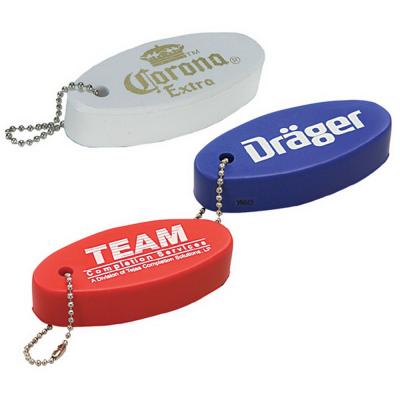 China Christmas Promotional Sweet Oval Decro Logo Custom Printed EVA Floating Boat Key Chains for sale