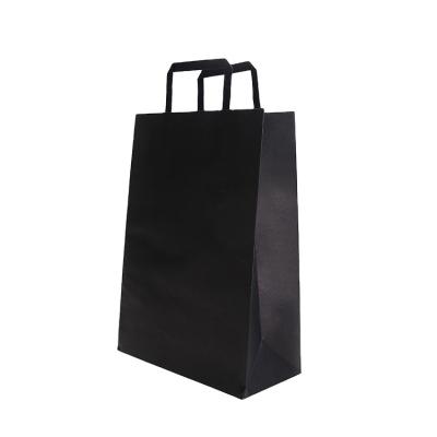 China Factory Supply Recyclable Brown Kraft Paper Cheap Black White Storage Bag For Clothes Shopping Retailer for sale