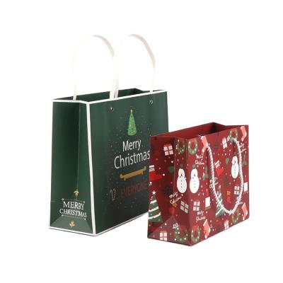 China Custom Handled Printed Your Own Logo Christmas Gift Paper Shopping Bag With Handle for sale