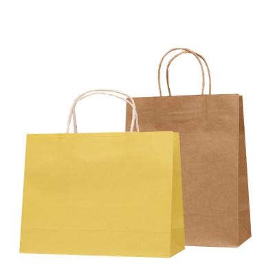 China Hot Selling Custom Print Recyclable Offset Printing Logo Shopping Kraft Paper Bag Recycled for sale