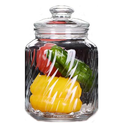 China Viable Multifunctional Food Storage Glass Container Glass Jars For Kitchen Tea Pots for sale