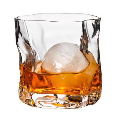 China New design 250ml classic/postmodern single lead-free whiskey stemless glass tumbler Whiskey Glasses for sale