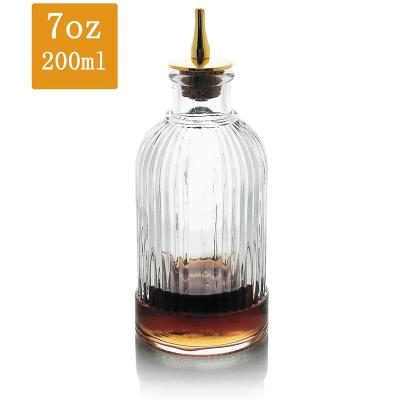 China 6.2*5.4*5.4 Drink Inches Bitter Vodka Spirit Bottle Glass Cocktail Bottle for sale