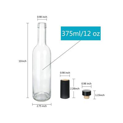 China Custom Beverage Makers In Transparent Clear Glass Wine Bottles For Whiskey Liquor for sale