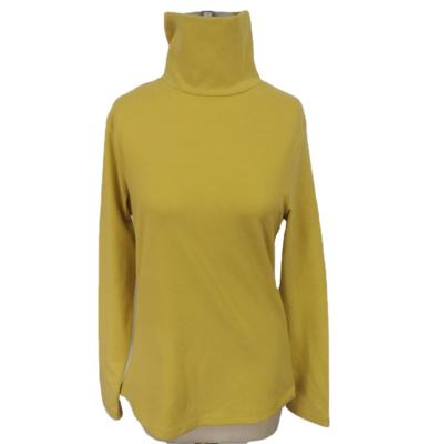 China Anti-Wrinkle 2020 Yellow Custom Made Women Knitwear Autumn Winter Turtle Neck Sweater Tops Casual Sweater for sale