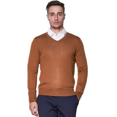 China wool-acrylic men sweater Jumper Knitwear Long Sleeve anti-pilling Anti-wrinkle V-neck sweater for sale