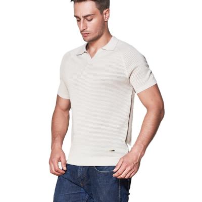 China Anti-wrinkle Summer Shorts Sheath Wholesale Custom Knitted 100% White Cotton Sweater Polo T-Shirt For Men for sale