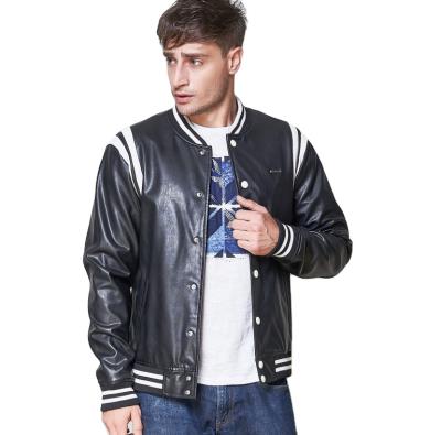 China Wholesale Waterproof Baseball Jacket Customized Faux Men Coat PU Motorcycle Leather Jacket For Men for sale