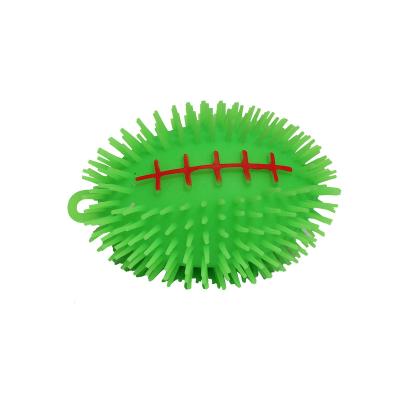 China Wholesale Kids Gift Football Shape Furry Toy For Kids And Adults Chill Toy Customer Colorful Logo for sale