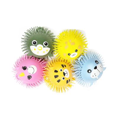 China Relife Toy Funny TPR Funny Colorful Ball Worry Sensory Effort Squishy Balls Set With Animal Design for sale