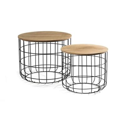 China Adjustable (Height) Pre Assembled Round Cafe Casual Simple Elegant Design Durable Solid Wood Side Table for sale