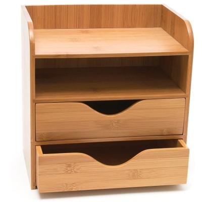 China Large capacity office building morden natural environmental bamboo wooden storage cabinet organizer for sale