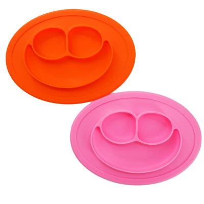 China New BPA Free Food Grade Baby Dinner Plates Solid Training Tableware Kids Feeding Bowls Baby Silicone Dishes for sale