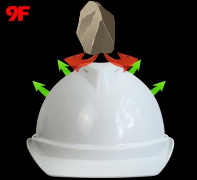 China Construction Sites 9F Custom Work Safety Helmet With High Strength for sale