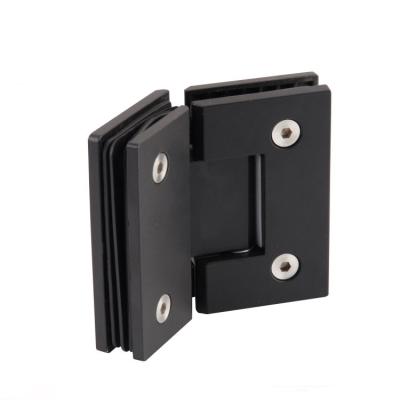 China Modern Factory Directly Matt Black 90 Degree Wall To Glass Hinge Sliding Door Shower Hinge For 8-12mm for sale