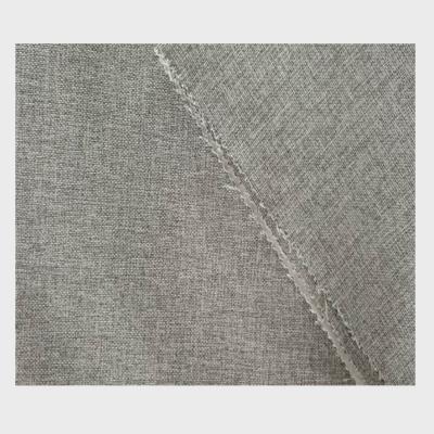 China Polyester Anti-Static Canvas Like Blackout Curtain Fabric Blackout for sale