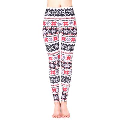 China Breathable New Custom Design OEM High Quality Digital Print Christmas Girls Wearing Yoga Pants Women Gym Wear for sale