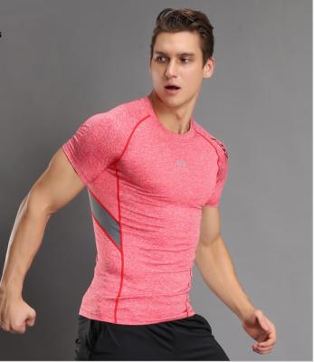 China Wholesale Breathable Plus Size Fitness Training T-shirt Gym Wear Clothing Quick Dry Fit Short Sleeve Men's Sports With Compression for sale