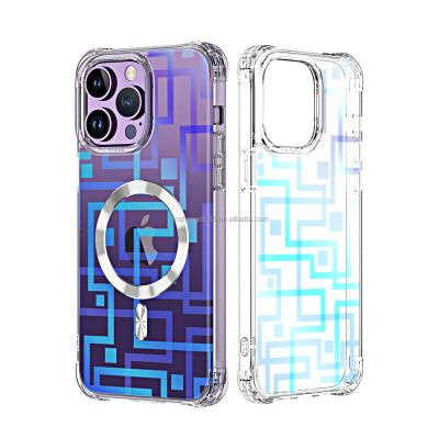 China Shockproof Transparent Radio Tpu 6 Color Mobile Cell Phone Filling Clear Case For Iphone 14 Pro Max Clear Case for sale