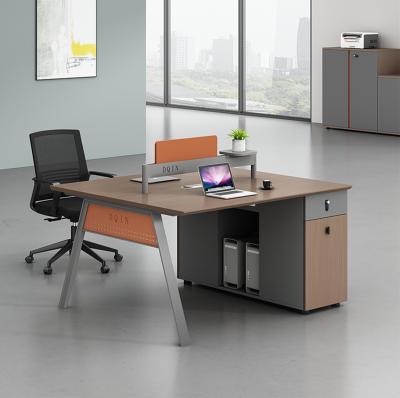 China Multiperson Desk Office Desks Boss Wooden Director Table   Modern Desk With Cabinet for sale