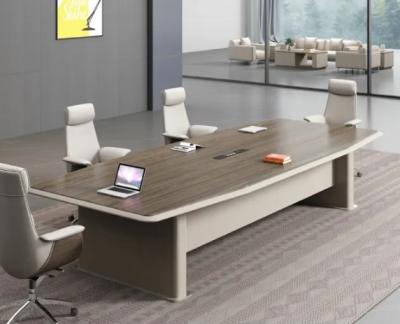 China Moderne houten luxe conferentietafel rechthoekige platte kantoormeubelen Meerdere personen conferentieruimte tafel Te koop