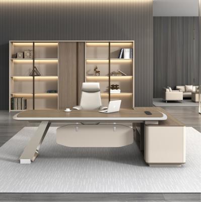 China Fabriek voor commercieel meubilair Custom High-end Modern Design L-vorm Directeur Manager CEO Baas Desk Executive Office Desk Te koop