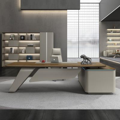 Cina Ingrosso Amministratore delegato Direttore Tavola ufficio Executive Legno Moderno Design di lusso Mobili da ufficio Contemporaneo in vendita