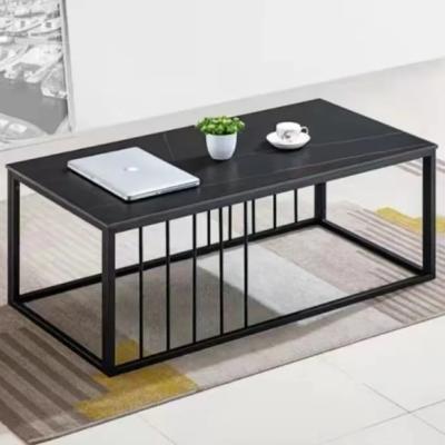 China New Products Latest Models Rock Plate Tea Table Office Sofa Coffee Table Combination Reception Room Simple Modern Tea Table for sale