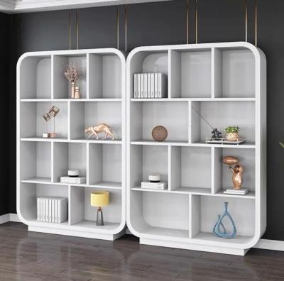 China Weißer Bücherregal Schrank Lackierte Luxus-Büromöbel Modernes Design-Sinn Display Schrank zu verkaufen