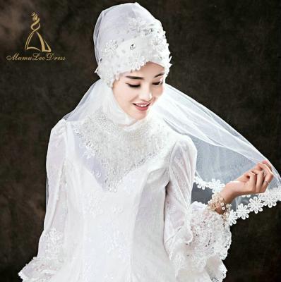 China Lace Edge Scarf And Hijab Muslim Veils East Islamic Arabic Chiffon Mid Veil for sale