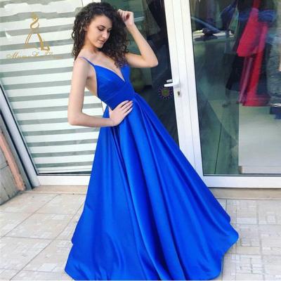 China Real Image New Style Design Hot Selling Sexy Modern Online Low Cost Long Royal Blue Bridesmaid Dress OEM Service Store Dry Cleaning Long for sale