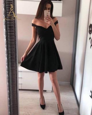 China Lady Plu Size Vistido Dry Cleaning Wedding Guest Club Off The Shoulder Short Sexy Black Formal Dress Petite Prom Dress for sale