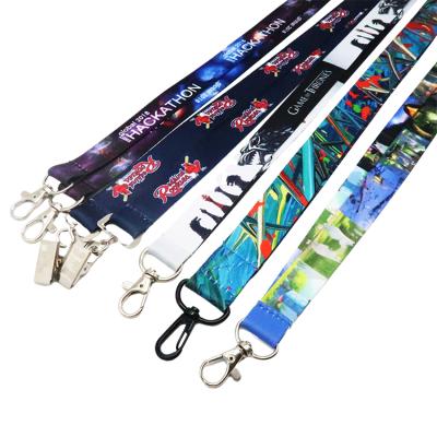 China Promotional Gift Sale Factory Price Whole Polyester Lanyard With Custom Logo Sublimation ID Card Holder Silk Printing Lanyard for sale