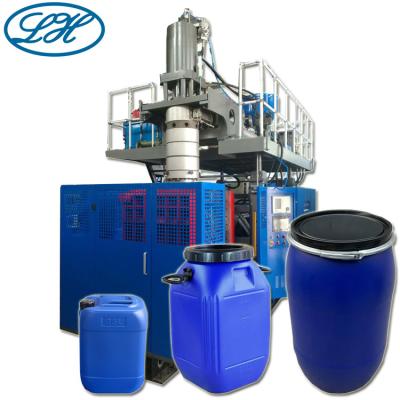 China Blue Open Top Jerry Can Machine 30~60L Bottle HDPE Drum Extrusion Blow Molding Plastic Machine Te koop