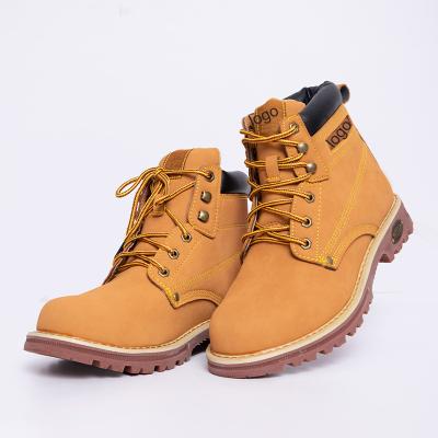 China Martin Boots Steel Toe Cap Anti-smash Anti-slip Genuine Leather Work Shoes Breathable Non-slip High Top Men Safety Shoes for sale