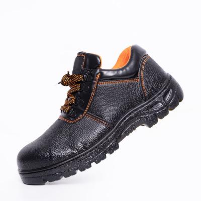 China Low Cost Indestructible Wide Compound Steel Toe Head Electrician Slip Resist Earth Genuine Leather Wood Safety Shoes For Men for sale