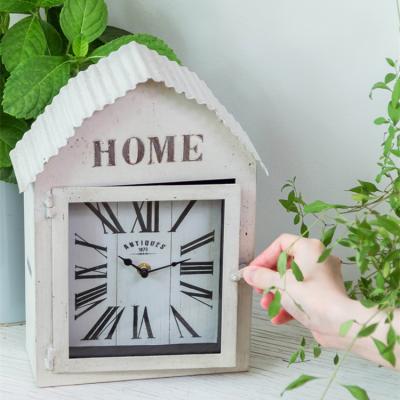 China Wholesale Vintage Home Bedside Retro Small Home Decor LUMINOVA Rustic Luxury Desk Table Clock for sale