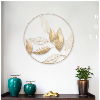 China Modern Luxury Novelty NIKKY Home Decor Wall Mounted Metal Decoration Leaf For Living Room for sale