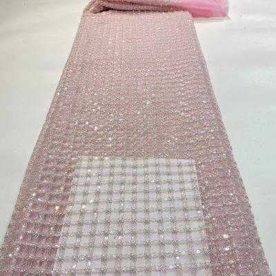 China Other China Supplier French Bridal Crystal Sequins Heavy White Embroidery Beading Sequins For Wedding for sale