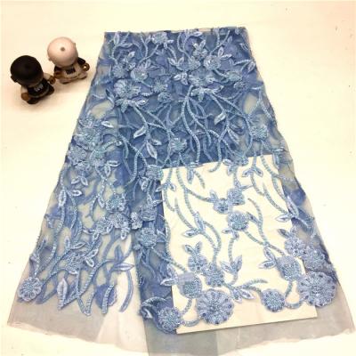 China Viable Polyester Sequin Embroidery Knitting Shiny Beaded Lace for sale