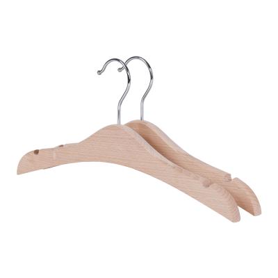 China Wholesale durable high quality cheap non slip wooden hanger for baby kids for sale