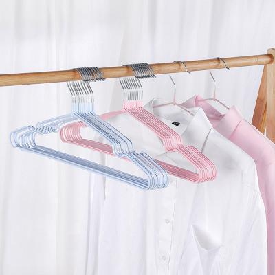 China CLASSIC Metal Wire Hangers Anti Slip Coat Hangers Suit Non-Slip PVC Coated Coat Hanger for sale