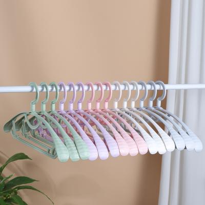 China Japan style anti-skid wide-shoulder plastic clothes hanger drying rack organizer multi-function foldable magic hanger for sale